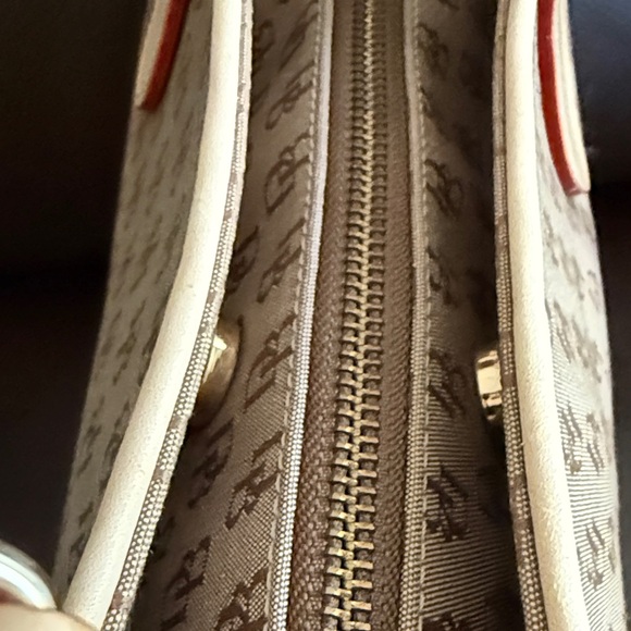 Dooney & Bourke Brown and Cream Satchel Bag - Picture 4 of 16